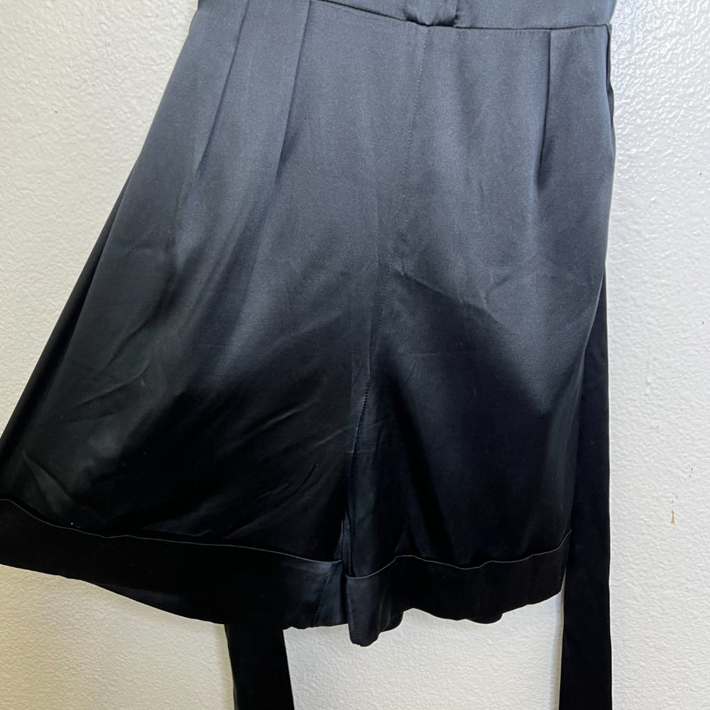 Diane Von Furstenberg Heartie Black Silk Blend Romper Size 8‎ - Picture 5 of 9